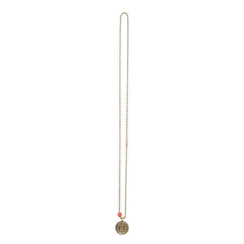 Greek Cross Charm Ball Chain Necklace | Giles & Brother