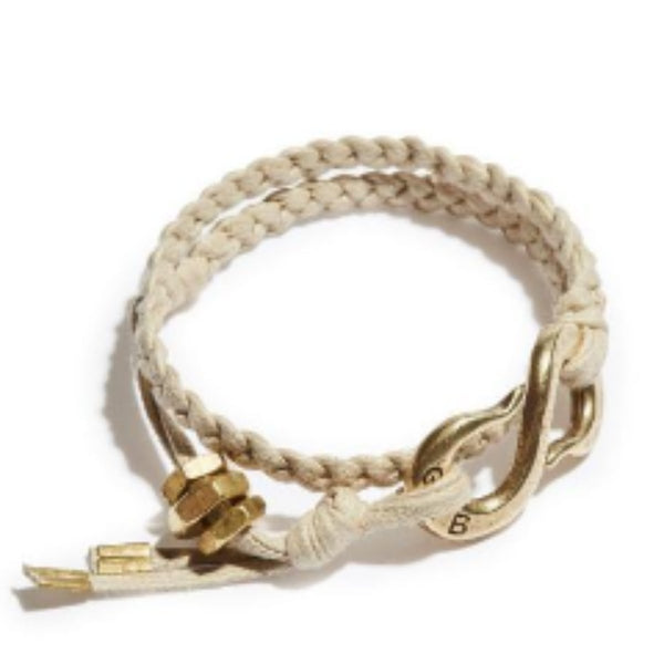 Braided Waxed Cotton S Hook Wrap Bracelet | Giles & Brother