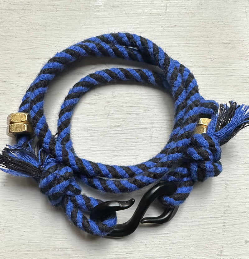 Limited Military Black S hook on Twisted rope