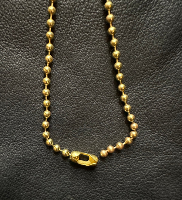 Large Brass Ball chain necklace