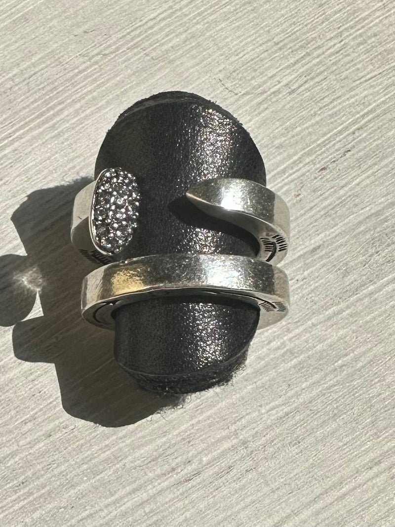 Railroad Spike Pavé Ring
