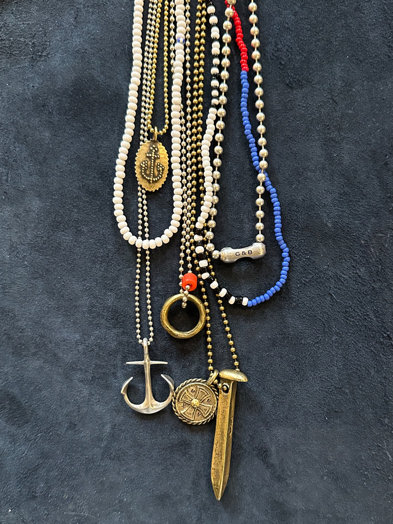 Brass ball 2025 chain necklace