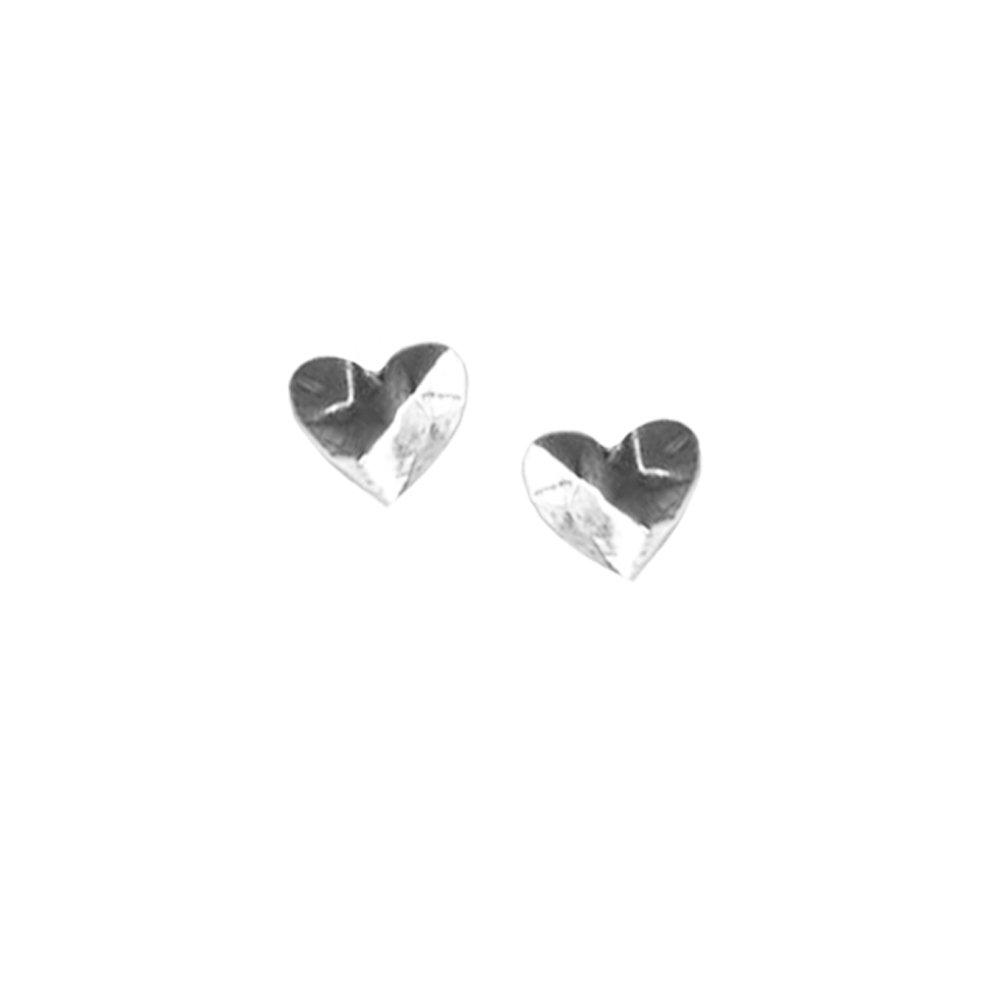 Annika Inez Voluptuous Heart Earrings - Small Silver – SOLEIL BLUE®