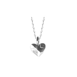 Tiny Faceted Heart Necklace | Giles & Brother