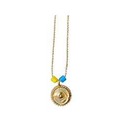 14K Gold Plated Eye Charm Ball Chain Necklace