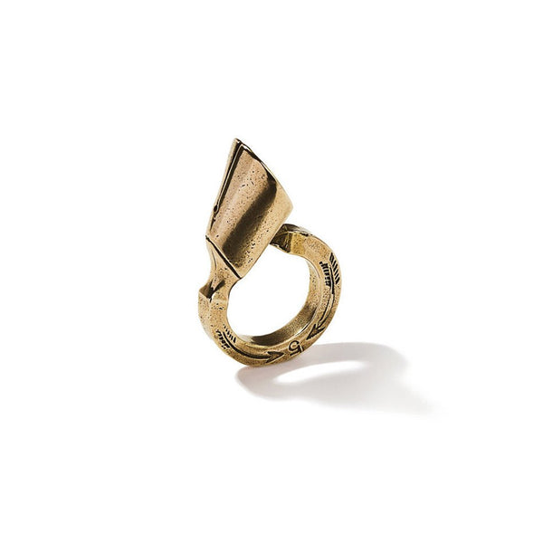 Pied-De-Biche Ring-Single Hoof In Brass | Giles & Brother
