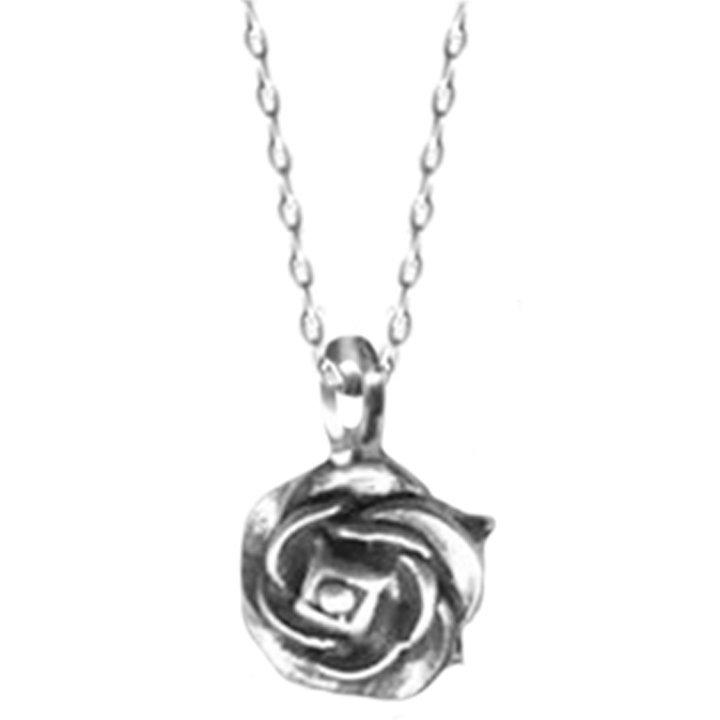 Teka, Germany Mid Century Sterling Silver Rose Flower Pendant Necklace – T  Niklasson Gallery