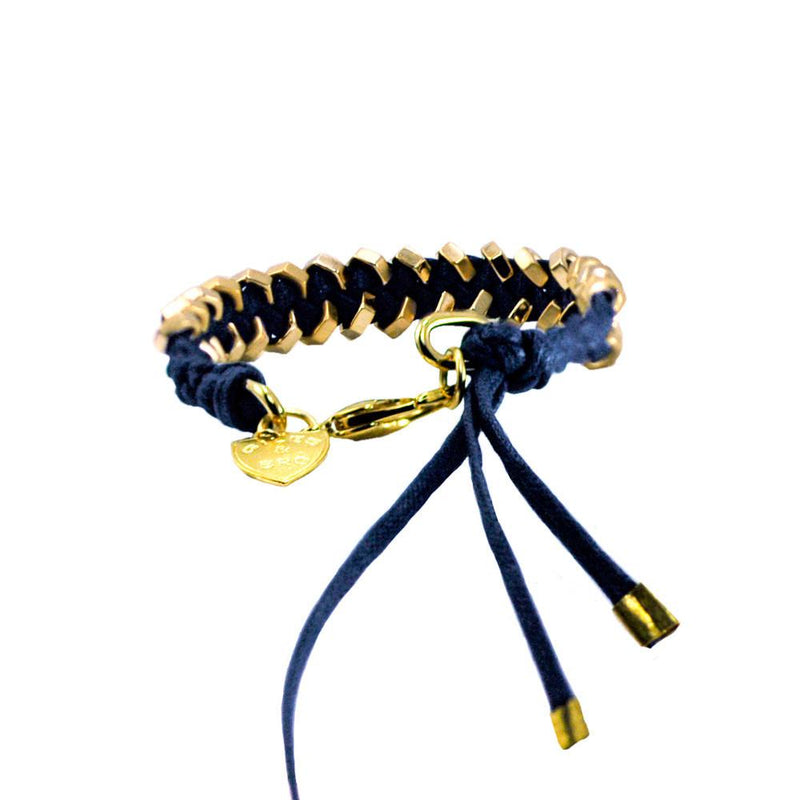 Braided Tiny Gold Hex Bracelet | Giles & Brother
