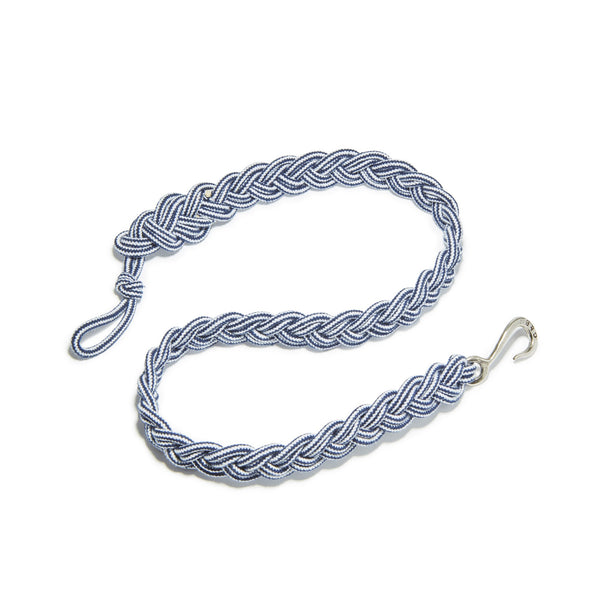 Braided Stripe Rope Belt With Silver Oxide Hook | Giles & Brother