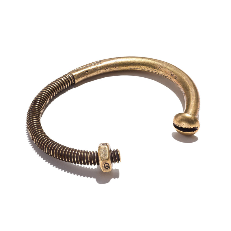 Skinny Nut & Bolt Cuff Silver Oxide | Giles & Brother