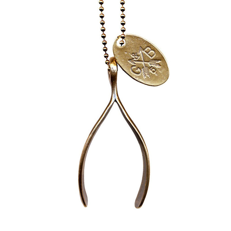 Wishbone & Dogtag Necklace | Giles & Brother