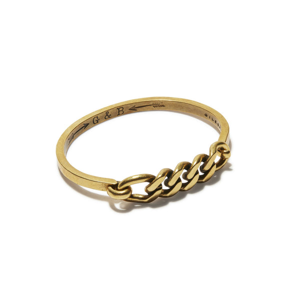 Brass Hinge Cuff With Chain Detail | Giles & Brother