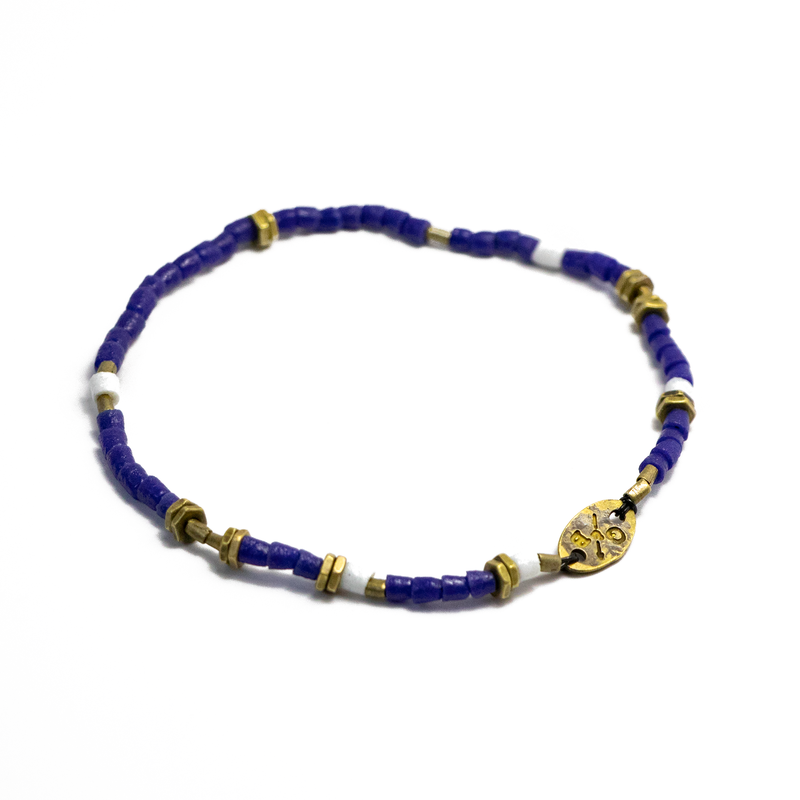 Tiny Vintage African Bead Stretch Bracelet | Giles & Brother