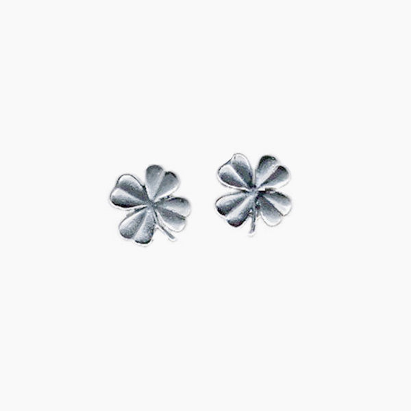 Tiny Four Leaf Clover Earrings | Giles & Brother