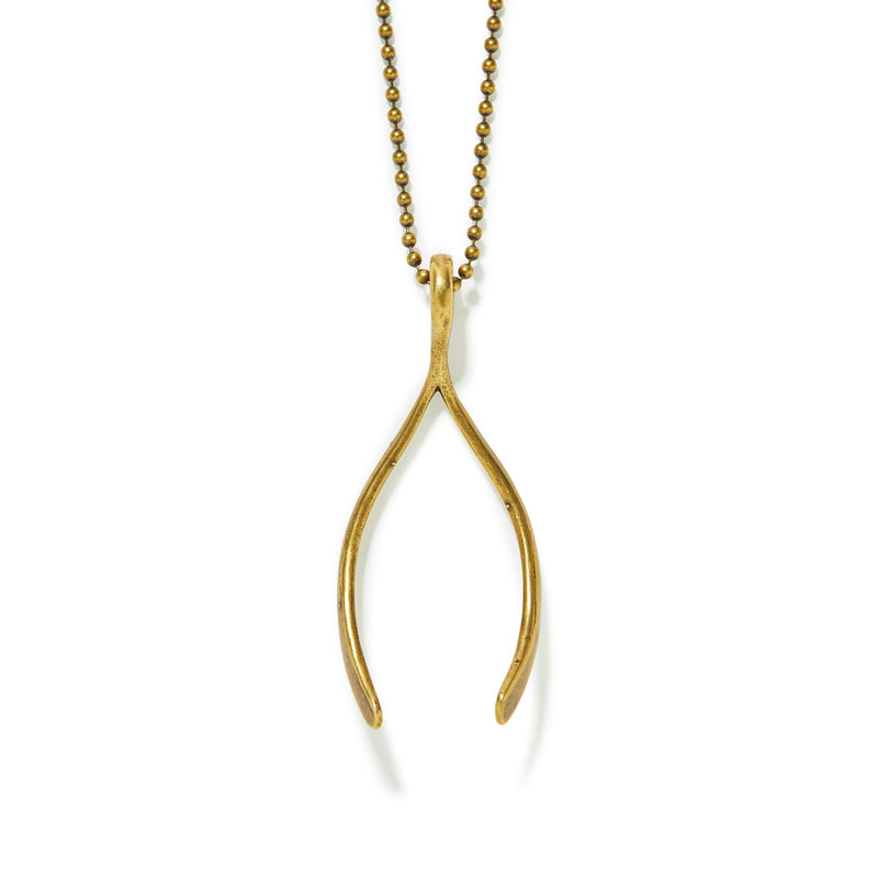 Marian Maurer Micro Wishbone 18K Gold Necklace