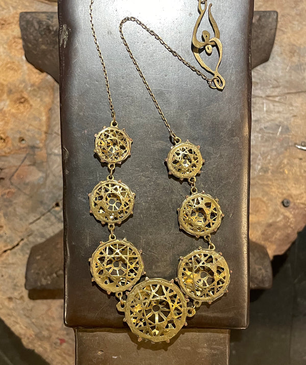 Brass Round Nest necklace