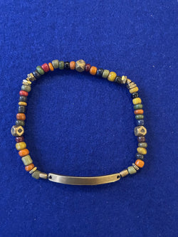 Fall Colors ID Seed Beaded Bracelet