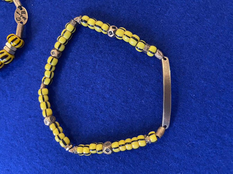 Fall Yellow&black ID bracelet