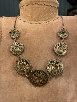Nest Brass Round Necklace